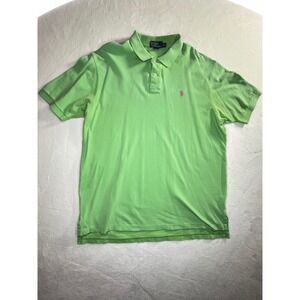 Polo Ralph Lauren Polo Shirt Mens XXL Lime Green Short Sleeve Cotton Classic Fit